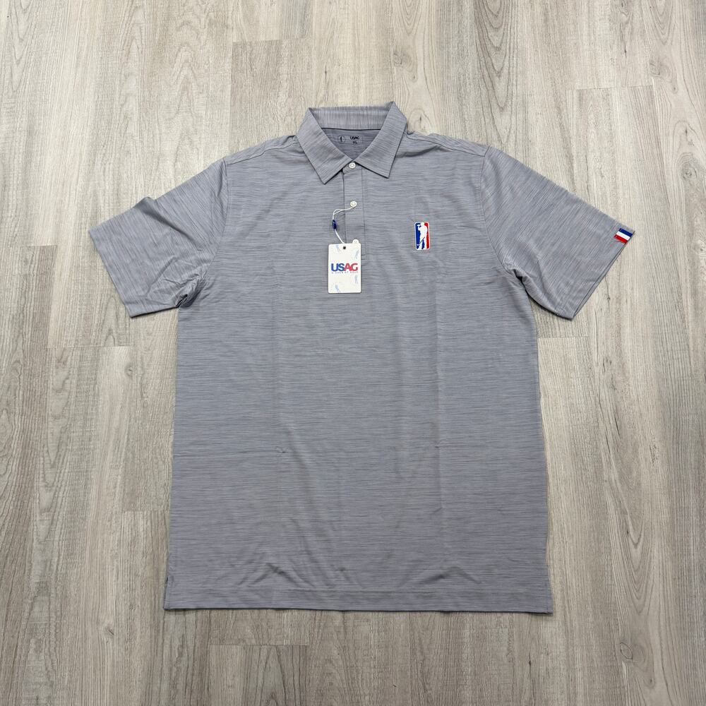 U Suck At Golf Polo Men's XL Gray Embroidered Collared Stretch Golfing NEW